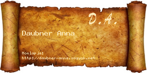 Daubner Anna névjegykártya