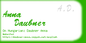 anna daubner business card